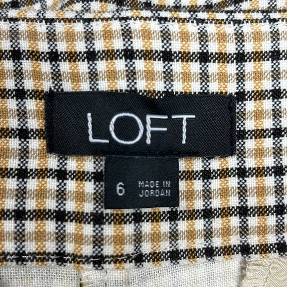 Ann Taylor LOFT Plaid High Rise Wide Leg Trouser Crop Pant Preppy Academia 6 - Picture 9 of 11